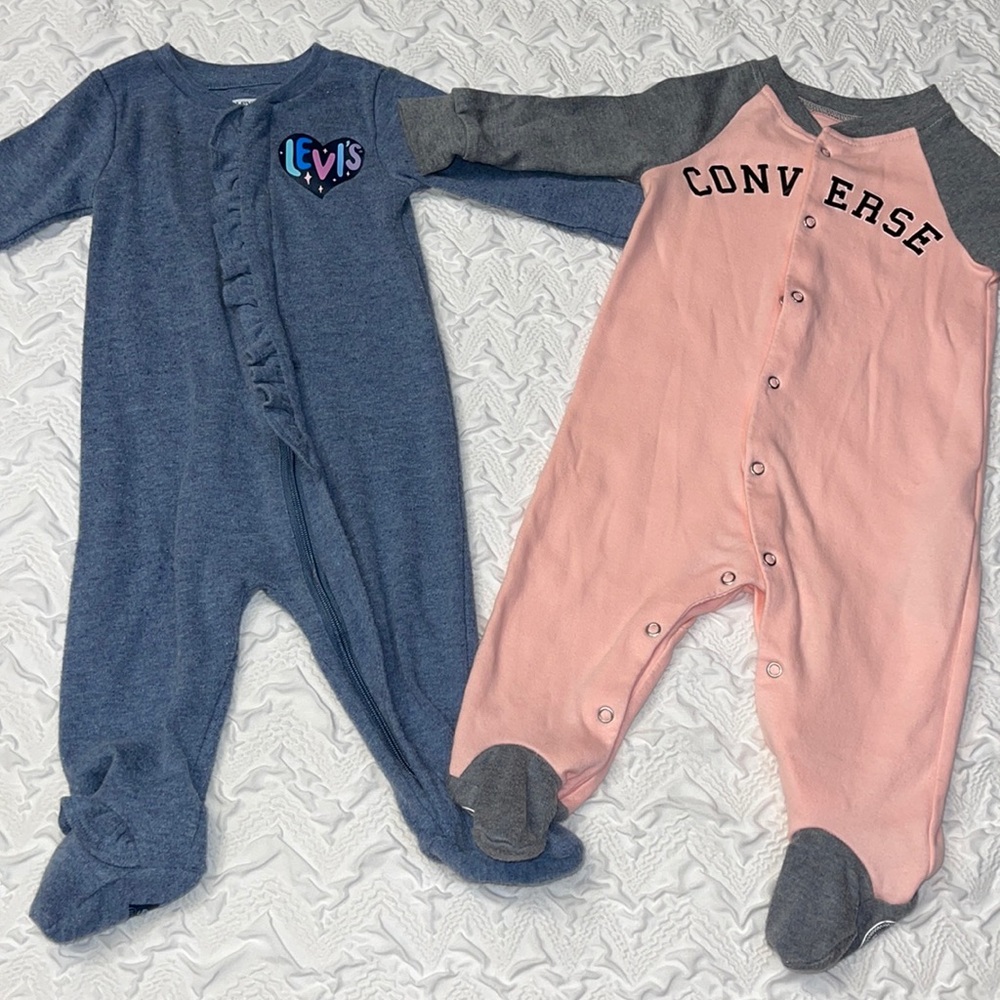 2 baby girl pajamas